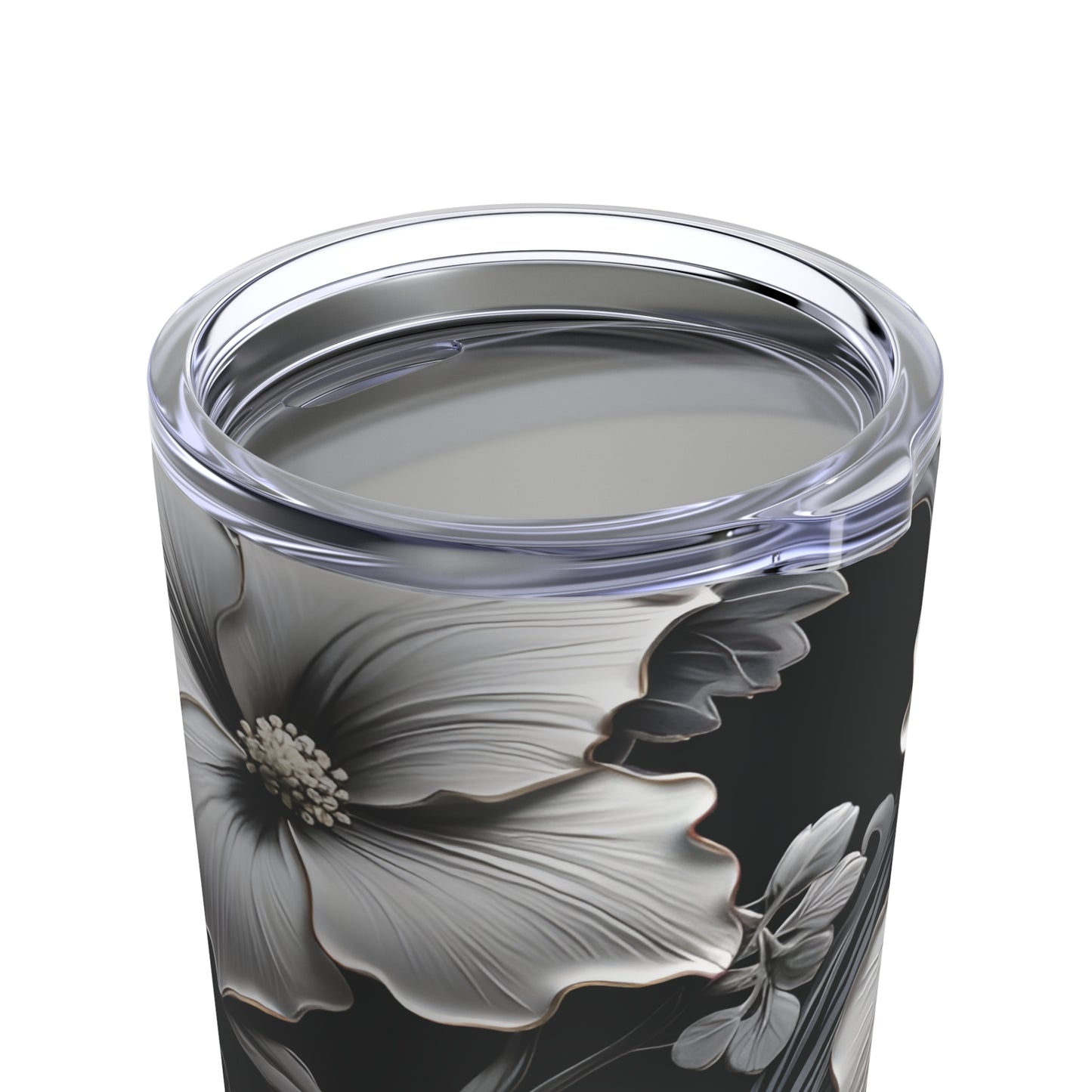 Hibiscus on Black Tumbler 20oz