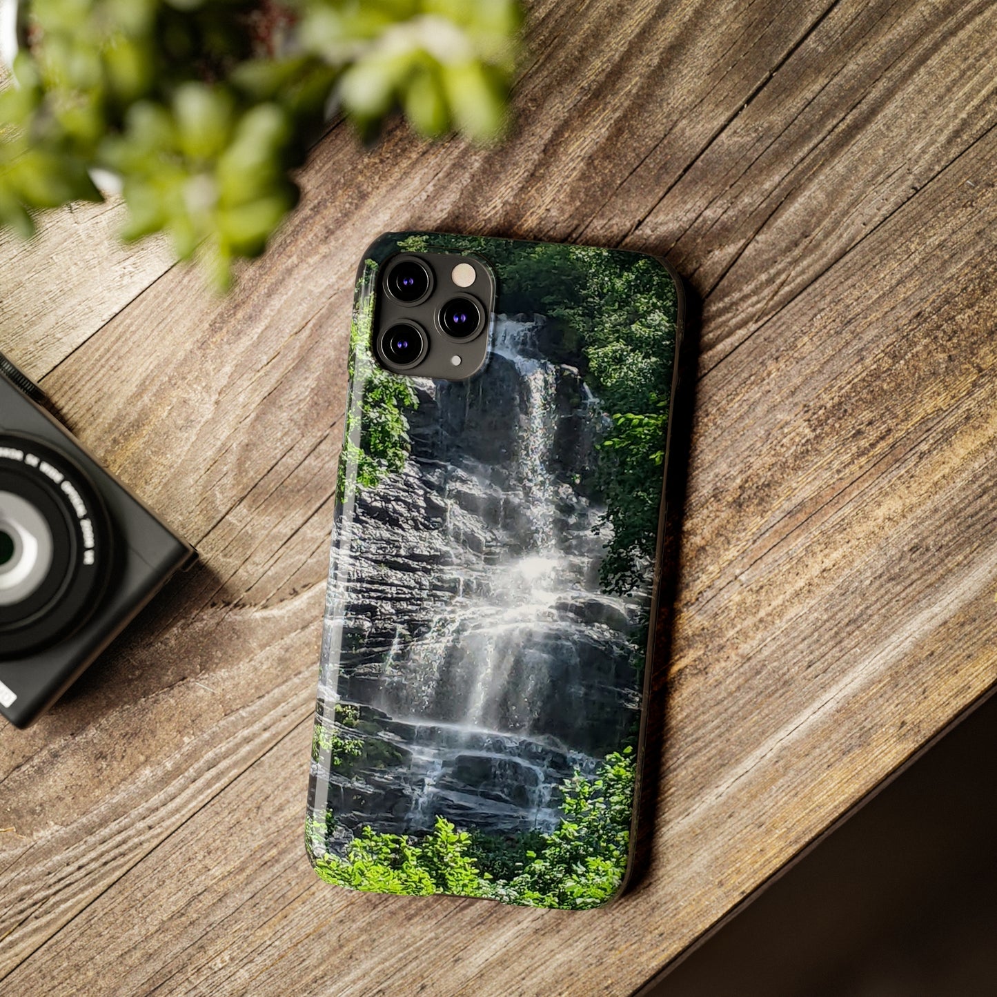 I Phone Waterfall Print Slim Phone Case