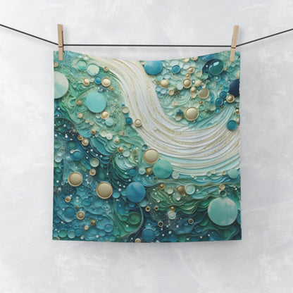 Seafoam Bubbles Face Towel