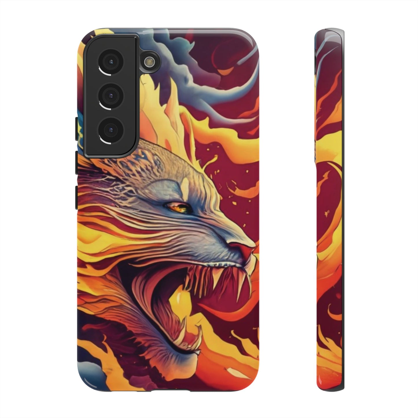 Blazing Beast Cell Phone Tough Case for I Phone, Samsung and Google Pixel