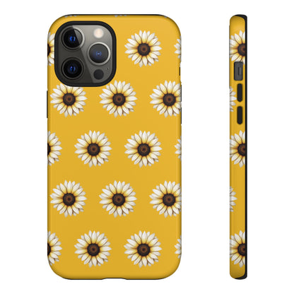 White Sunflower Yellow Tough Cell Phone Case - Ruppy's Creations