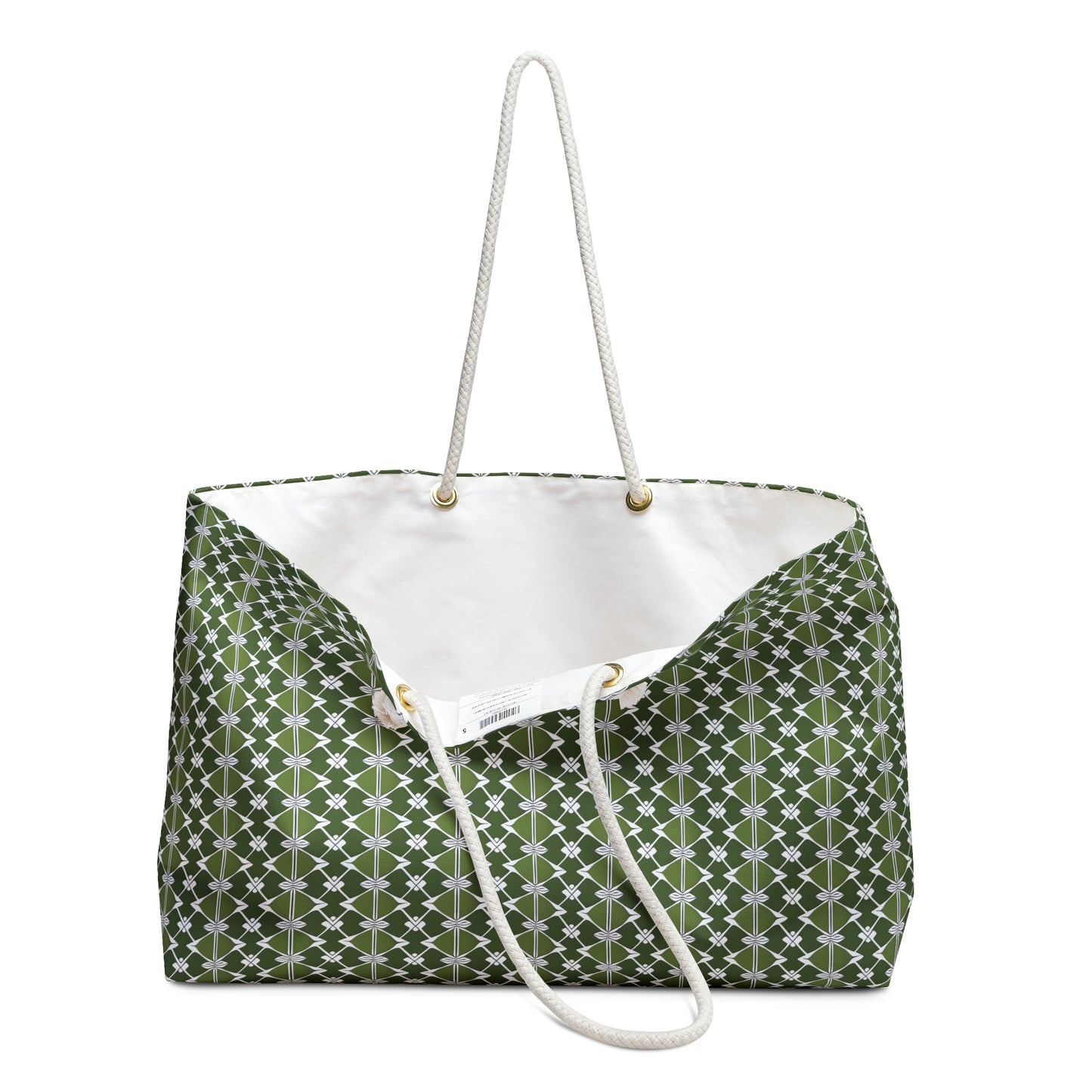 Classic Two color Green Patterned Weekender Bag - Ruppy's Creations