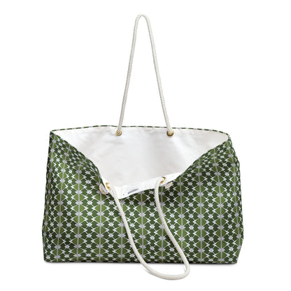 Classic Two color Green Patterned Weekender Bag - Ruppy's Creations