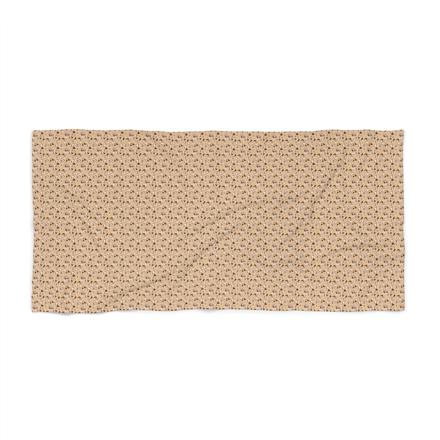 Seashell in Neutral Colors Beach Towel