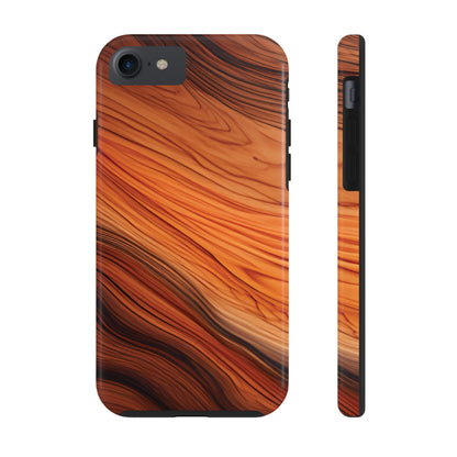 Wood Grain Look Tough Phone Case