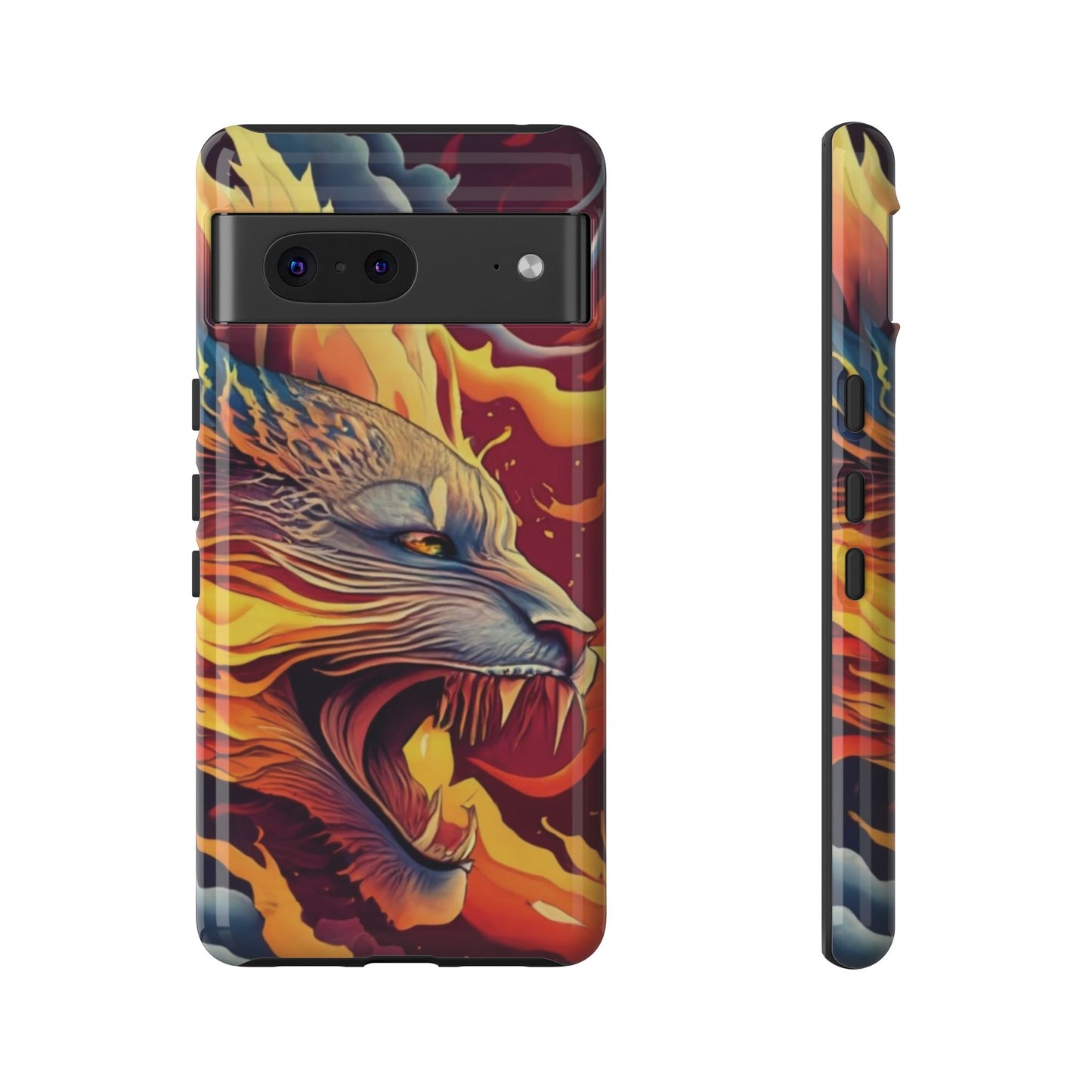 Blazing Beast Cell Phone Tough Case for I Phone, Samsung and Google Pixel