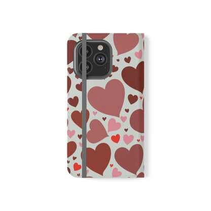 Hearts Folio Phone Case