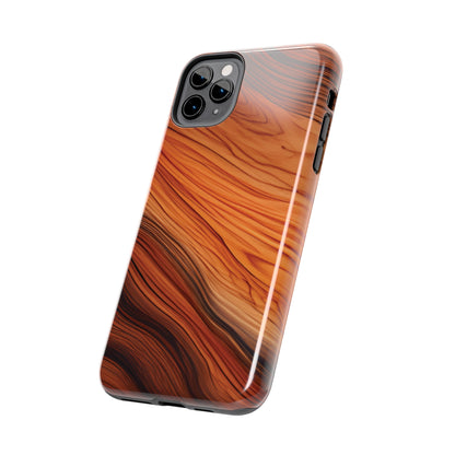 Wood Grain Look Tough Phone Case