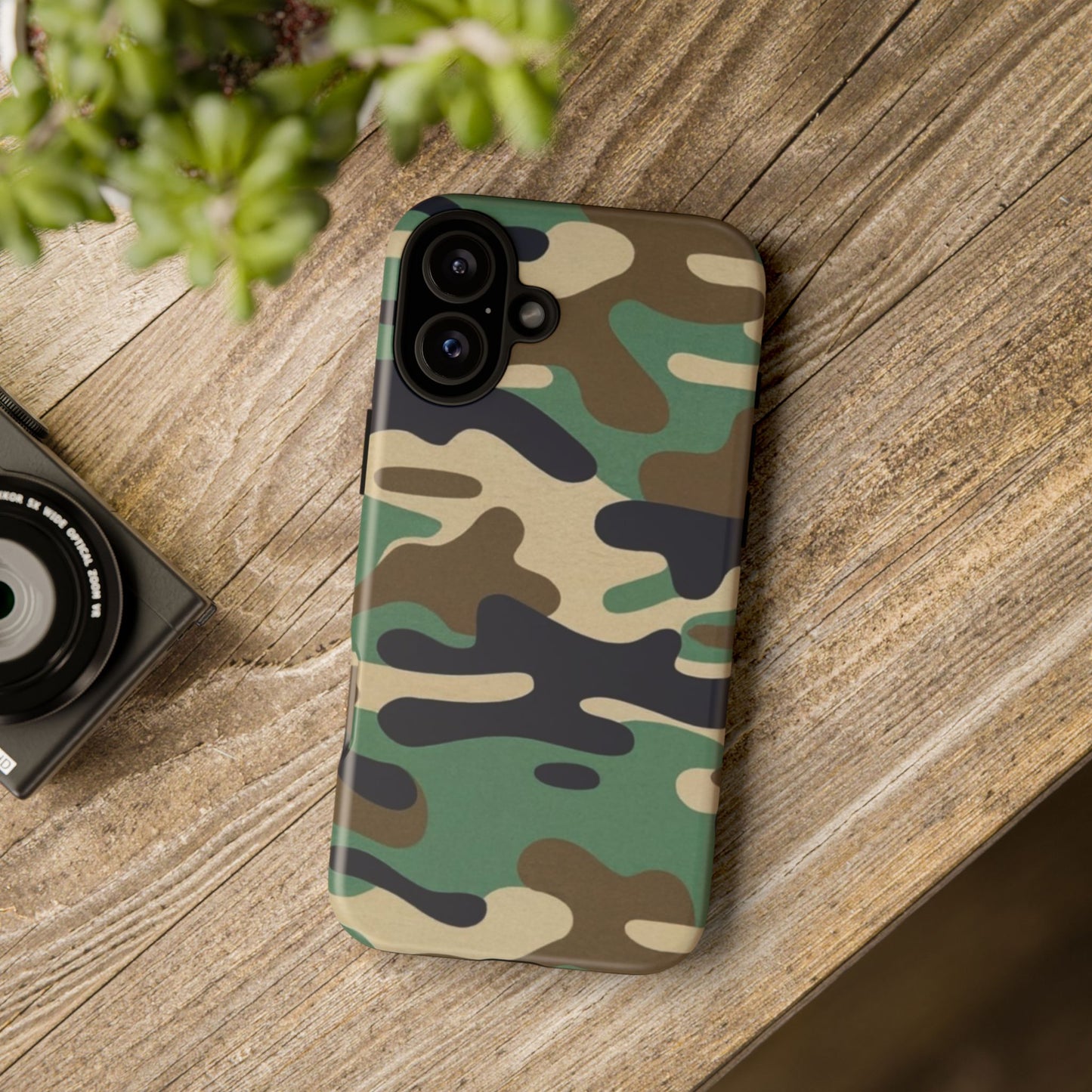 Camouflage Tough Phone Case for I phone, Samsung Galaxy and Google Pixel