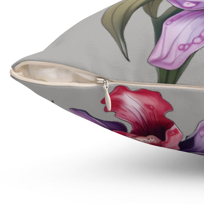 Orchid Splendor Spun Polyester Square Pillow