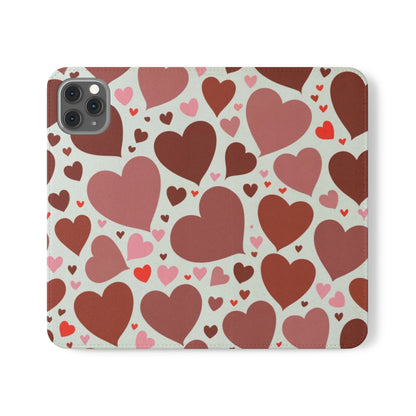 Hearts Folio Phone Case