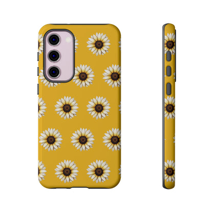 White Sunflower Yellow Tough Cell Phone Case - Ruppy's Creations