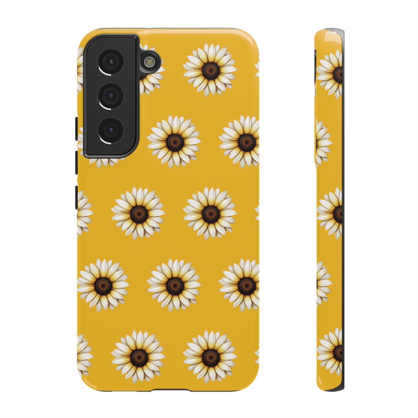 White Sunflower Yellow Tough Cell Phone Case - Ruppy's Creations