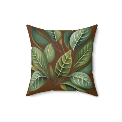 Leaves of Green Spun Polyester Square Pillow