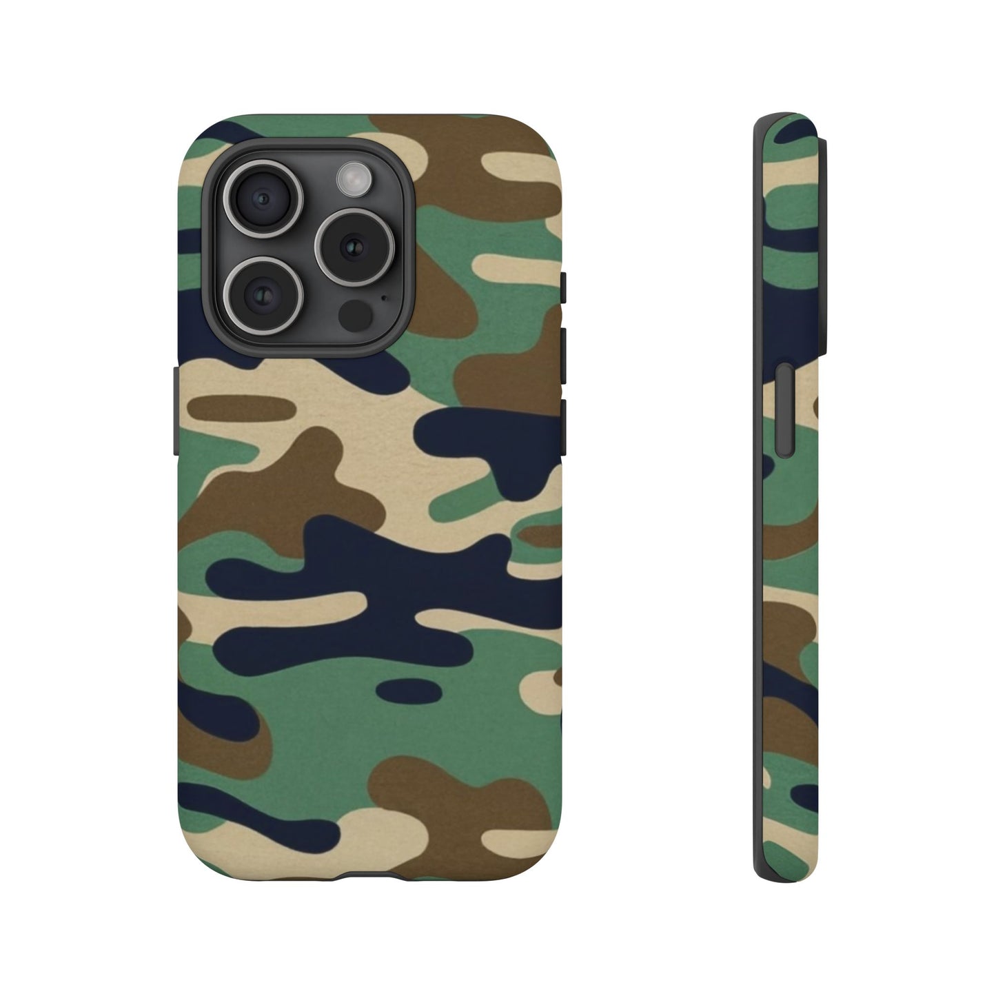 Camouflage Tough Phone Case for I phone, Samsung Galaxy and Google Pixel