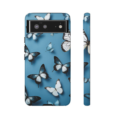 Butterflies on Blue Cell Phone Tough Cases