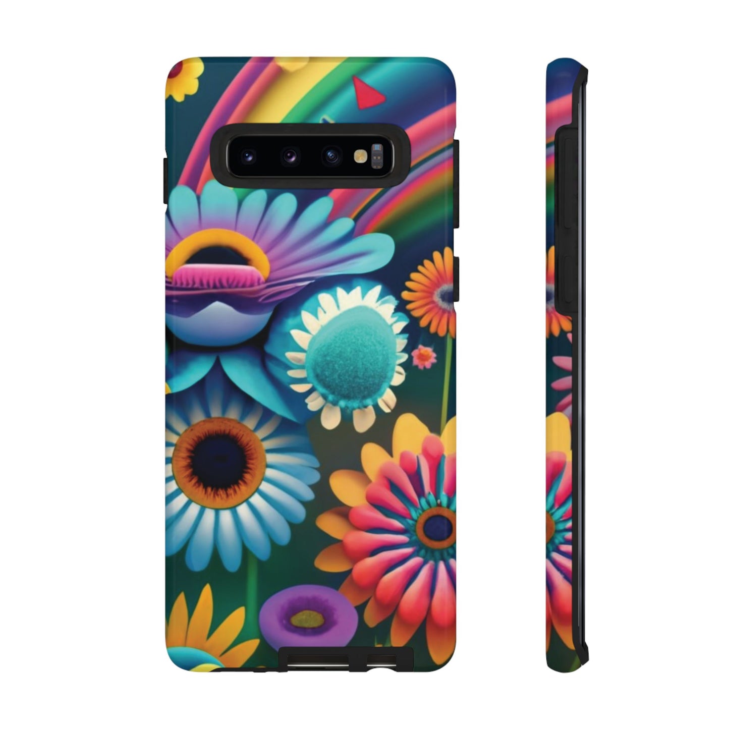 Rainbow Floral Tough Cell Phone Case - Ruppy's Creations