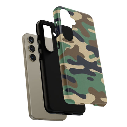 Camouflage Tough Phone Case for I phone, Samsung Galaxy and Google Pixel