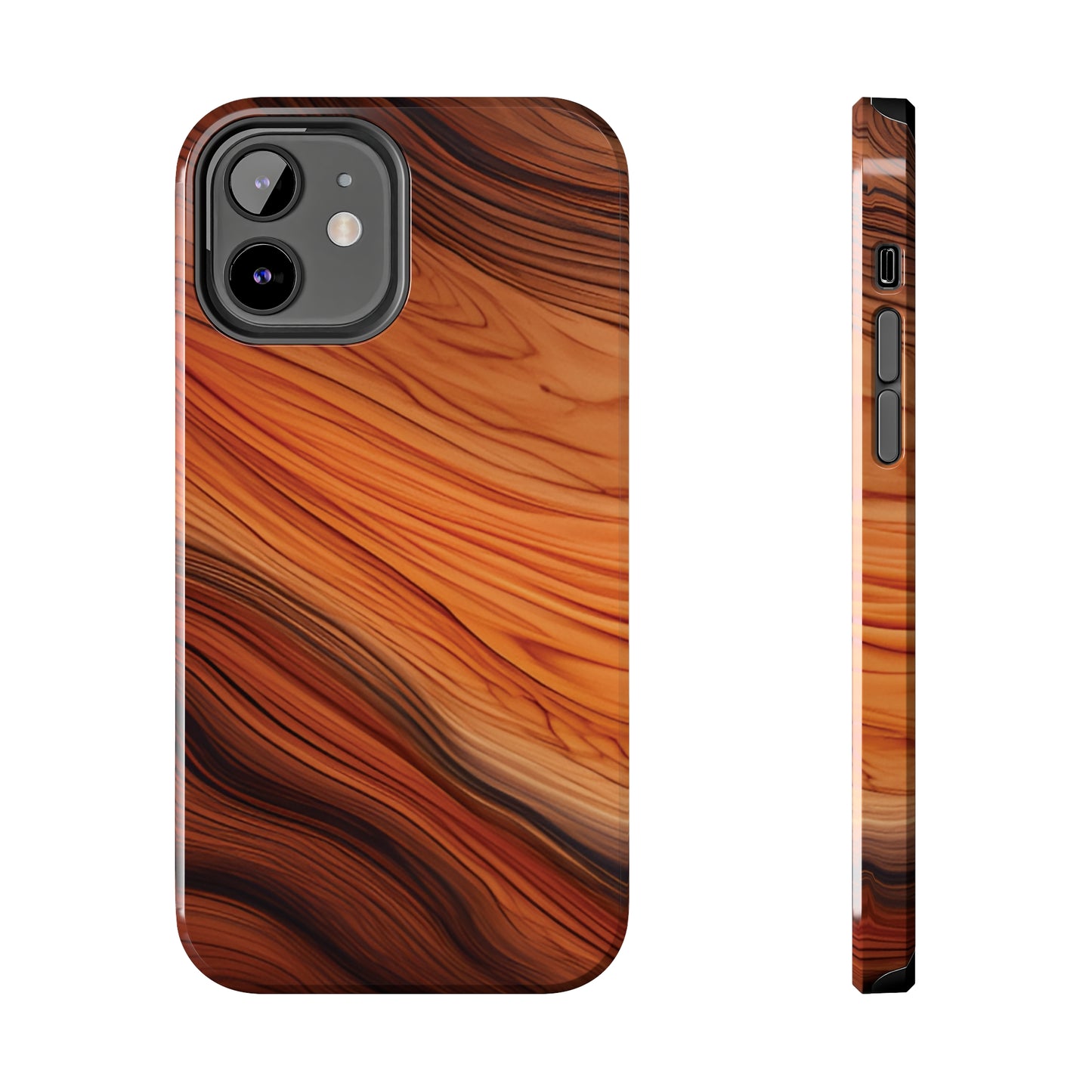 Wood Grain Look Tough Phone Case