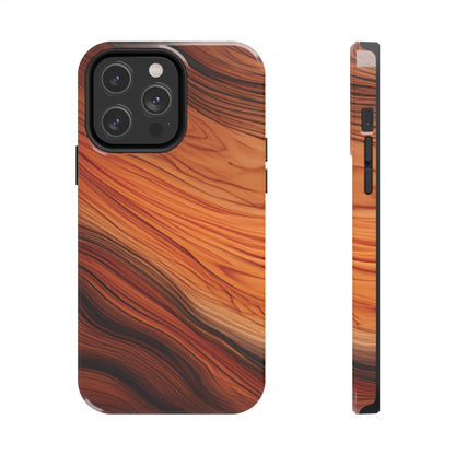 Wood Grain Look Tough Phone Case