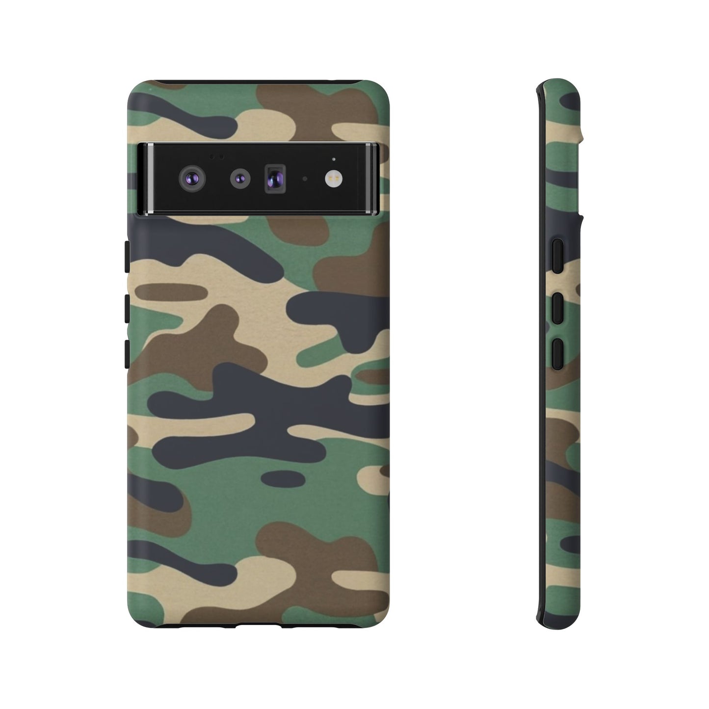 Camouflage Tough Phone Case for I phone, Samsung Galaxy and Google Pixel