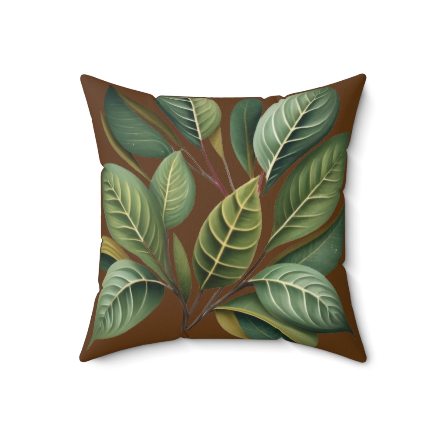 Leaves of Green Spun Polyester Square Pillow