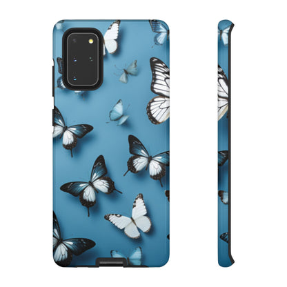 Butterflies on Blue Cell Phone Tough Cases