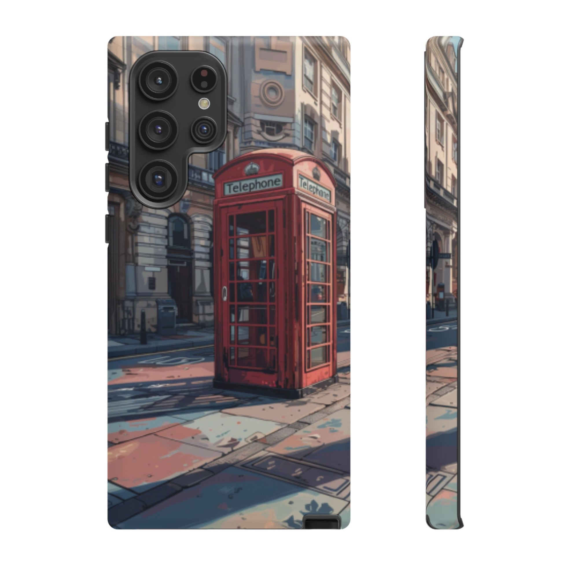 Old Phone Booth in London Tough Cell Phone Case - Ruppy's Creations