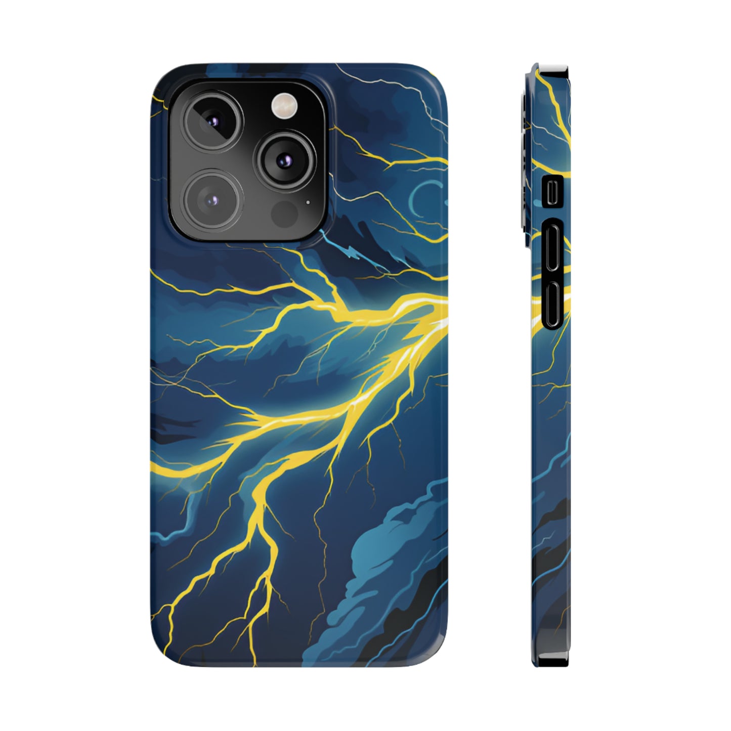 Lightning Strikes Slim Phone Cases