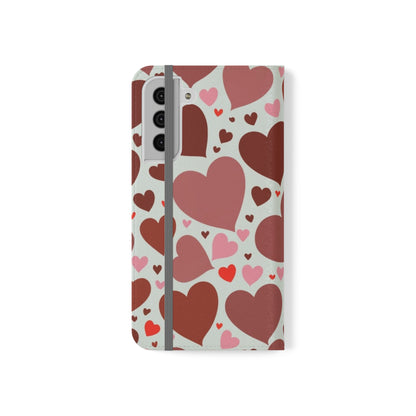 Hearts Folio Phone Case