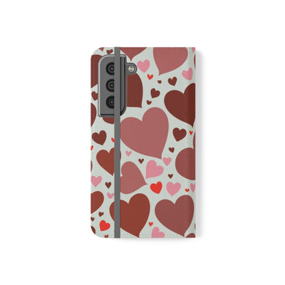 Hearts Folio Phone Case