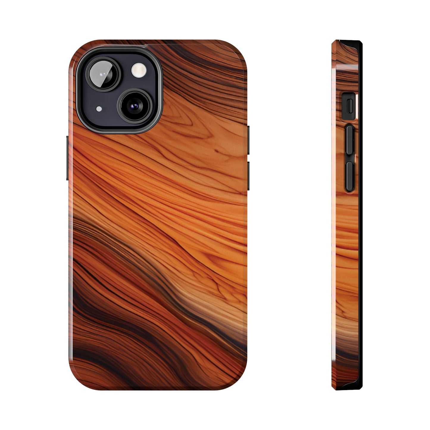 Wood Grain Look Tough Phone Case