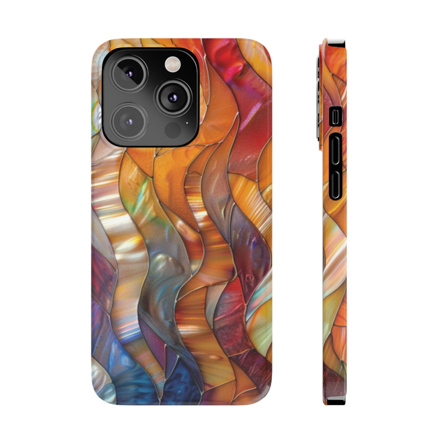 Mother of Pearl Waves Slim iPhone Case - Ruppy's Creations