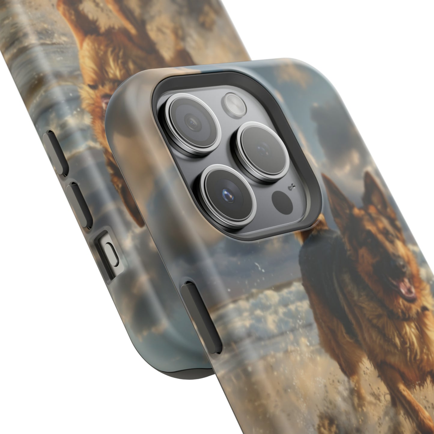 German Shepherd Beach Play MagSafe Tough iPhone Case - Ruppy's Creations