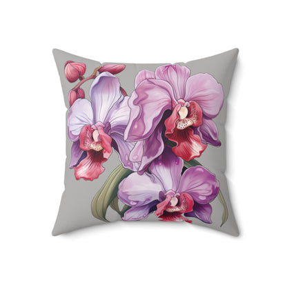 Orchid Splendor Spun Polyester Square Pillow