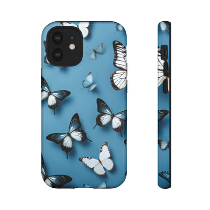 Butterflies on Blue Cell Phone Tough Cases