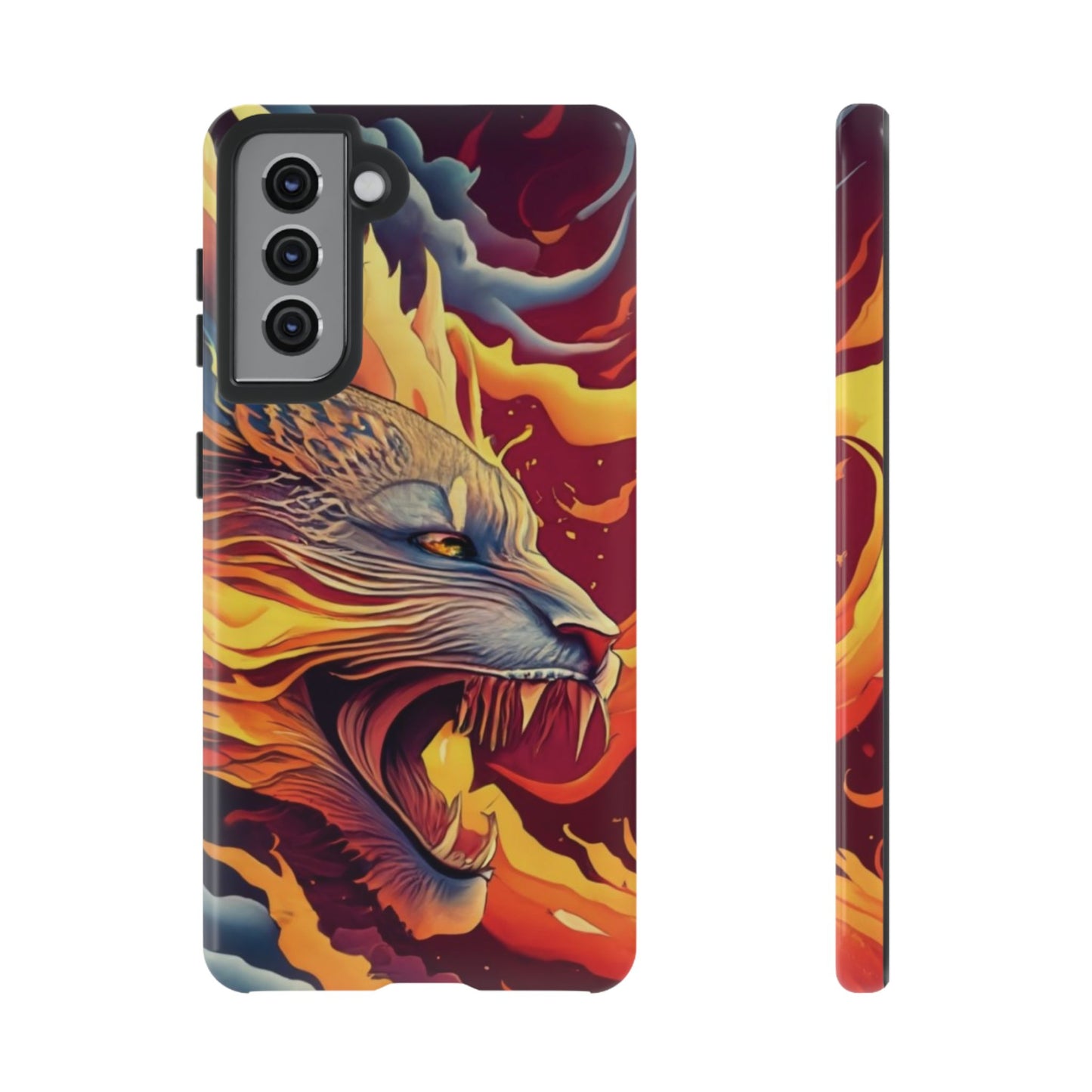 Blazing Beast Cell Phone Tough Case for I Phone, Samsung and Google Pixel