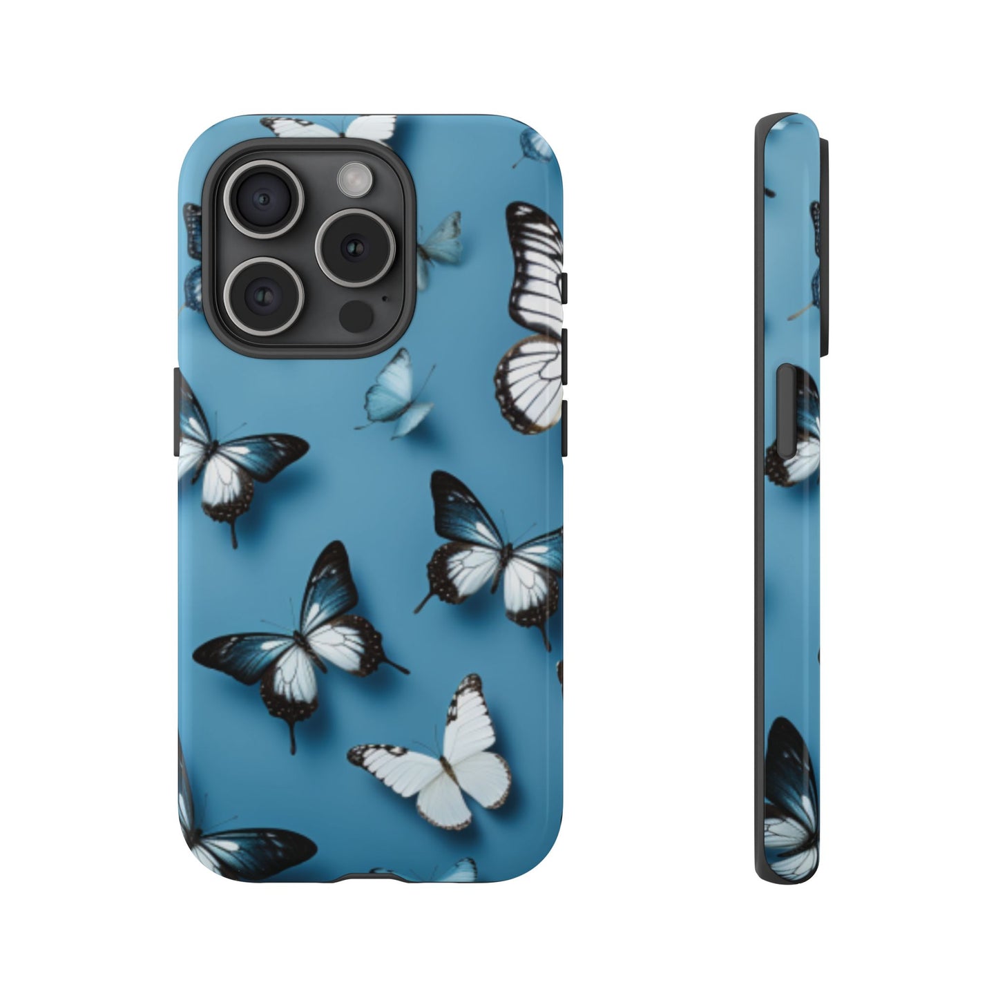 Butterflies on Blue Cell Phone Tough Cases