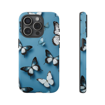 Butterflies on Blue Cell Phone Tough Cases