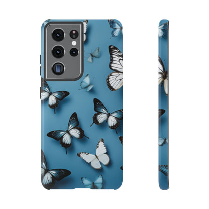 Butterflies on Blue Cell Phone Tough Cases