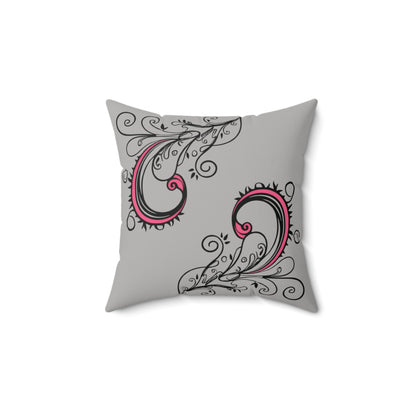 Scroll Jubilee Spun Polyester Square Pillow