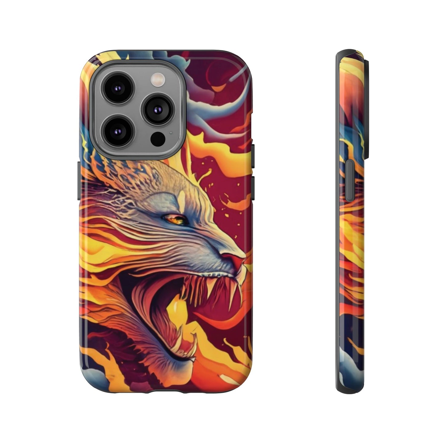 Blazing Beast Cell Phone Tough Case for I Phone, Samsung and Google Pixel