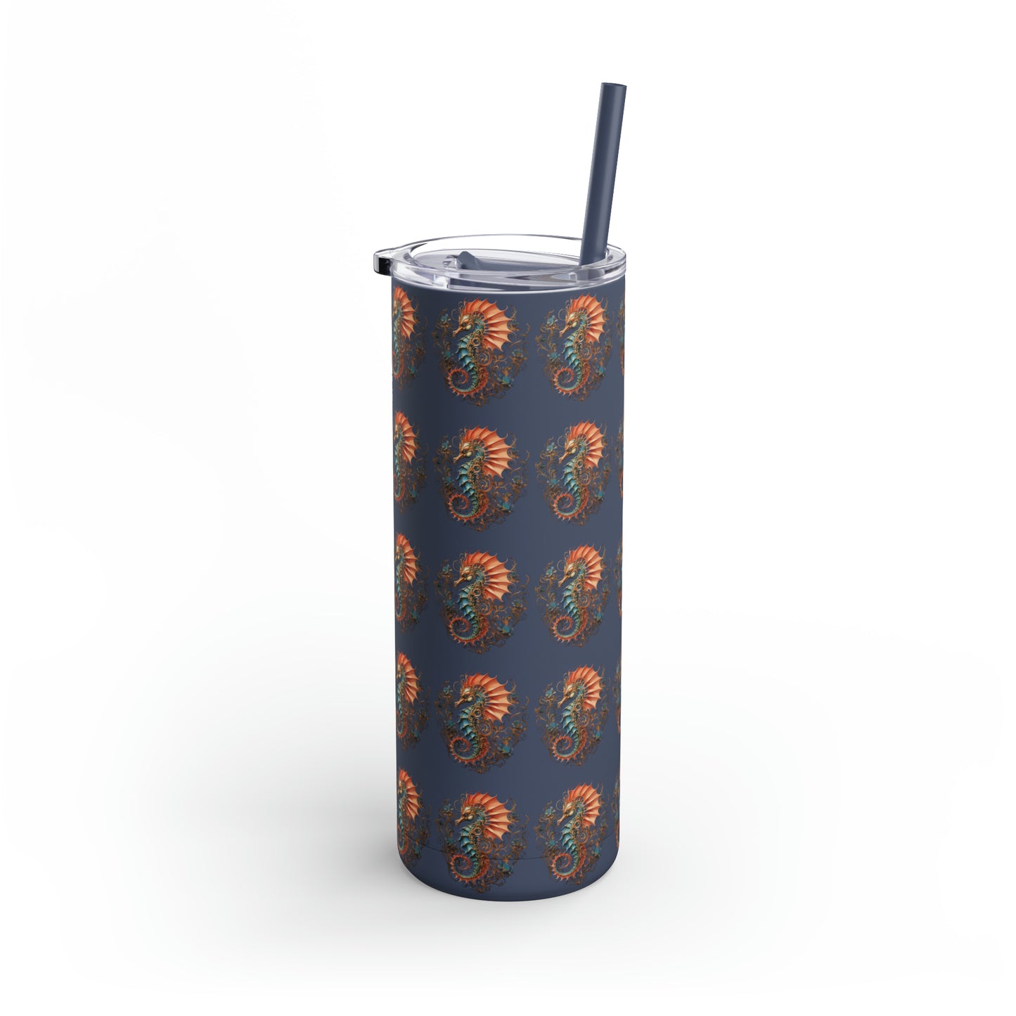 Enchanting Seahorse Maars Maker Skinny Matte Tumbler, 20oz