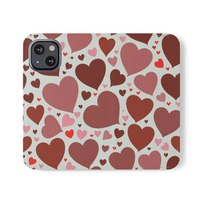 Hearts Folio Phone Case