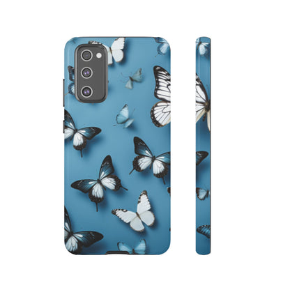 Butterflies on Blue Cell Phone Tough Cases