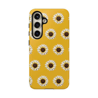 White Sunflower Yellow Tough Cell Phone Case - Ruppy's Creations