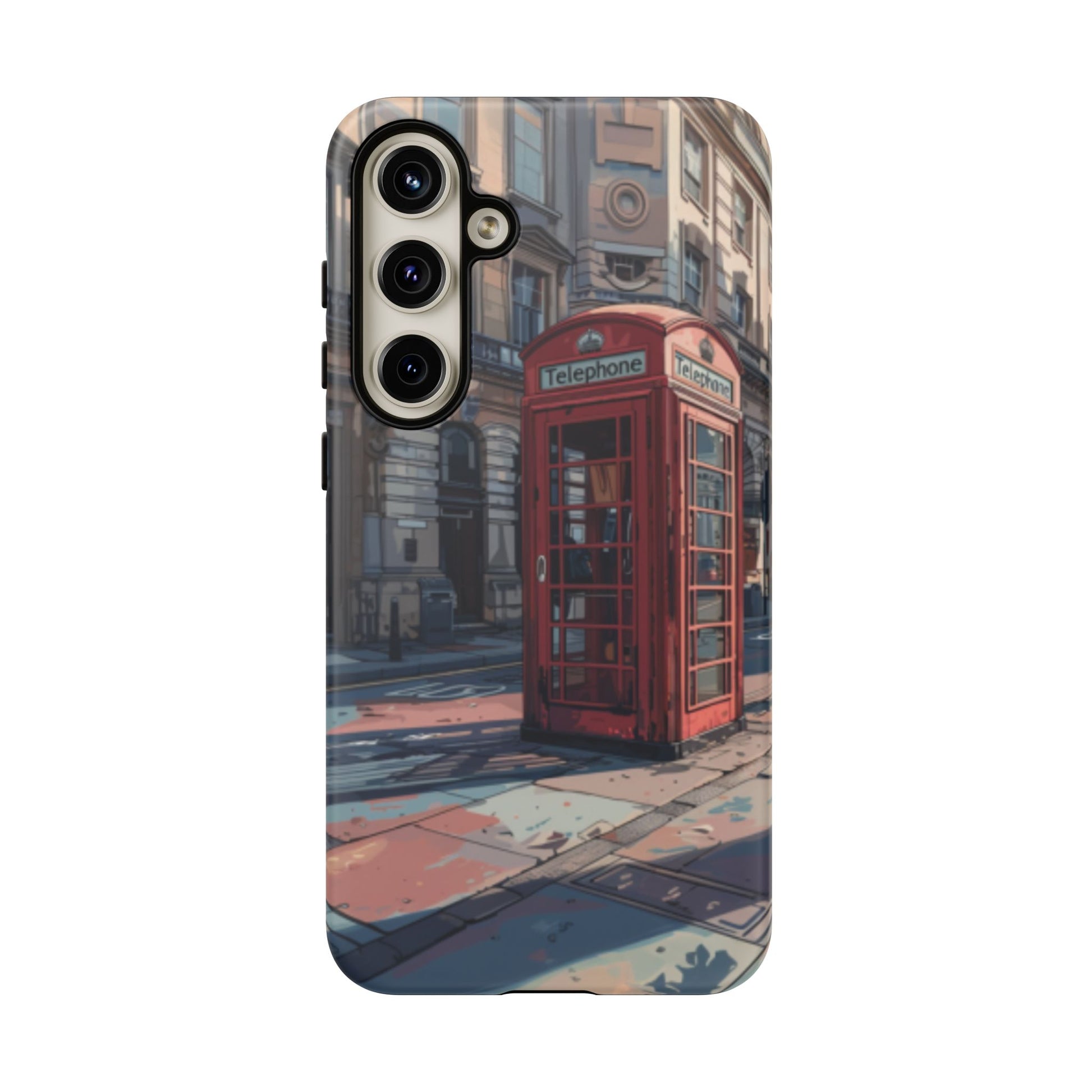 Old Phone Booth in London Tough Cell Phone Case - Ruppy's Creations