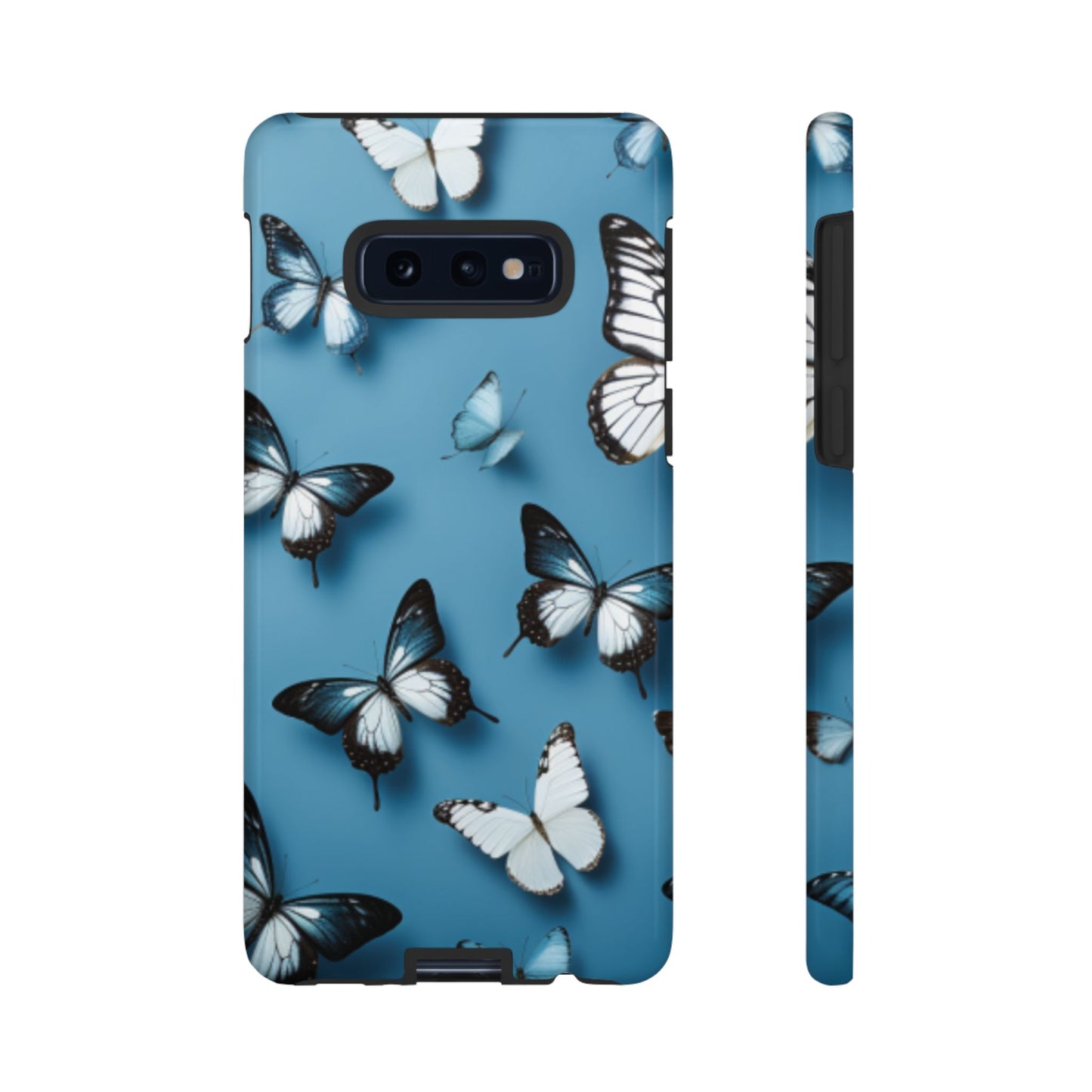 Butterflies on Blue Cell Phone Tough Cases