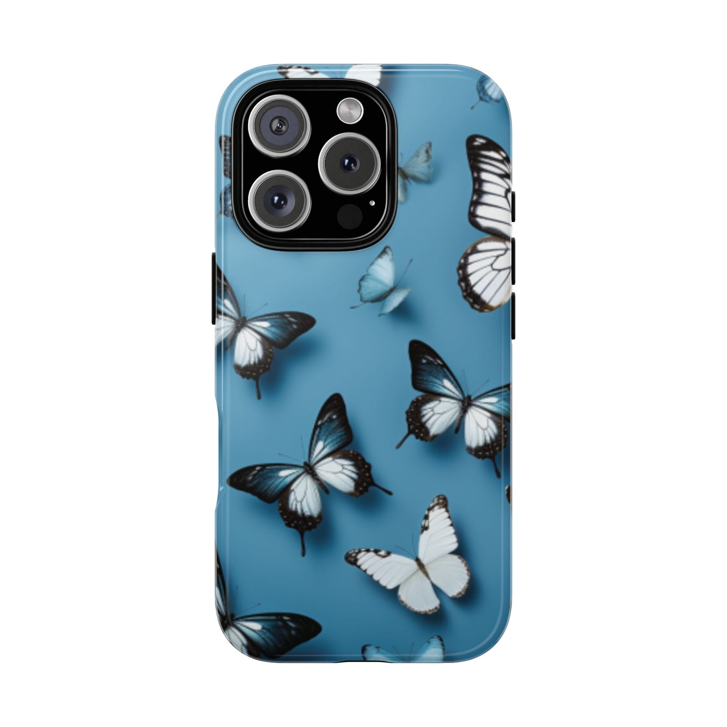 Butterflies on Blue Cell Phone Tough Cases