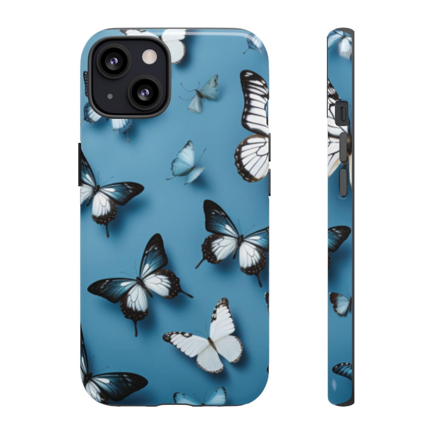 Butterflies on Blue Cell Phone Tough Cases